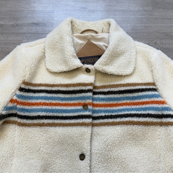 Pendleton Womens Danville Chimayo Sherpa Fleece Jacket - Picture 2 of 10